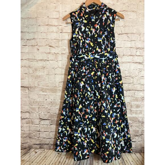 Jason Wu Dresses & Skirts - Jason Wu Shirt Dress Womens XS Black Speckled Full Button Front Belted Artsy